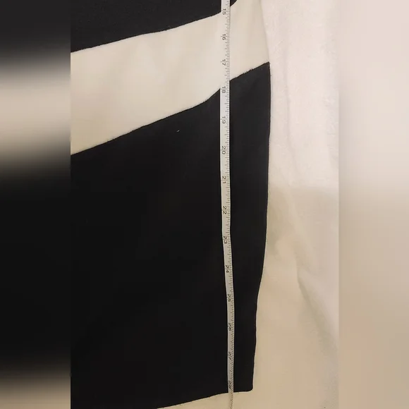 ISCA Black&White Colorblock Wave Graphic Shift Dress Size XL - Picture 11 of 12